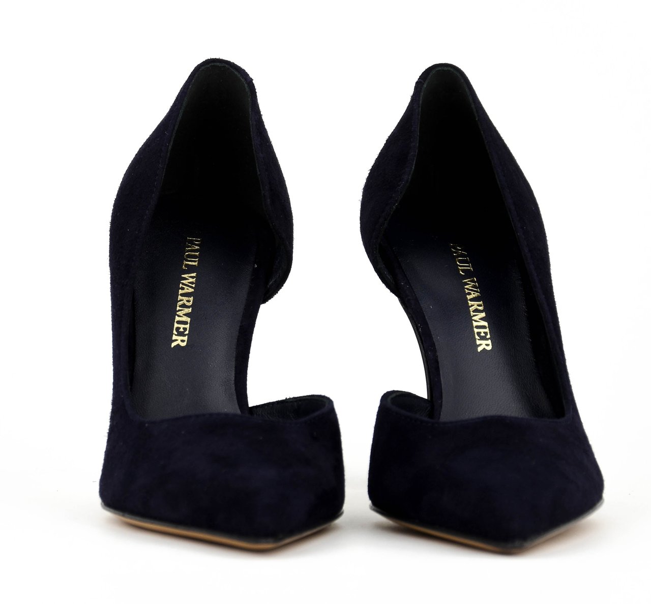 Paul Warmer D'orsay Pump Dark Blue Suede Blauw