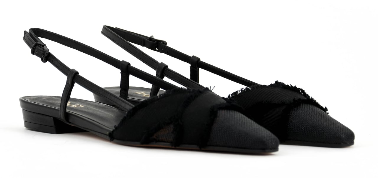 Paul Warmer Iris Flat Sling Ballerina Black Zwart