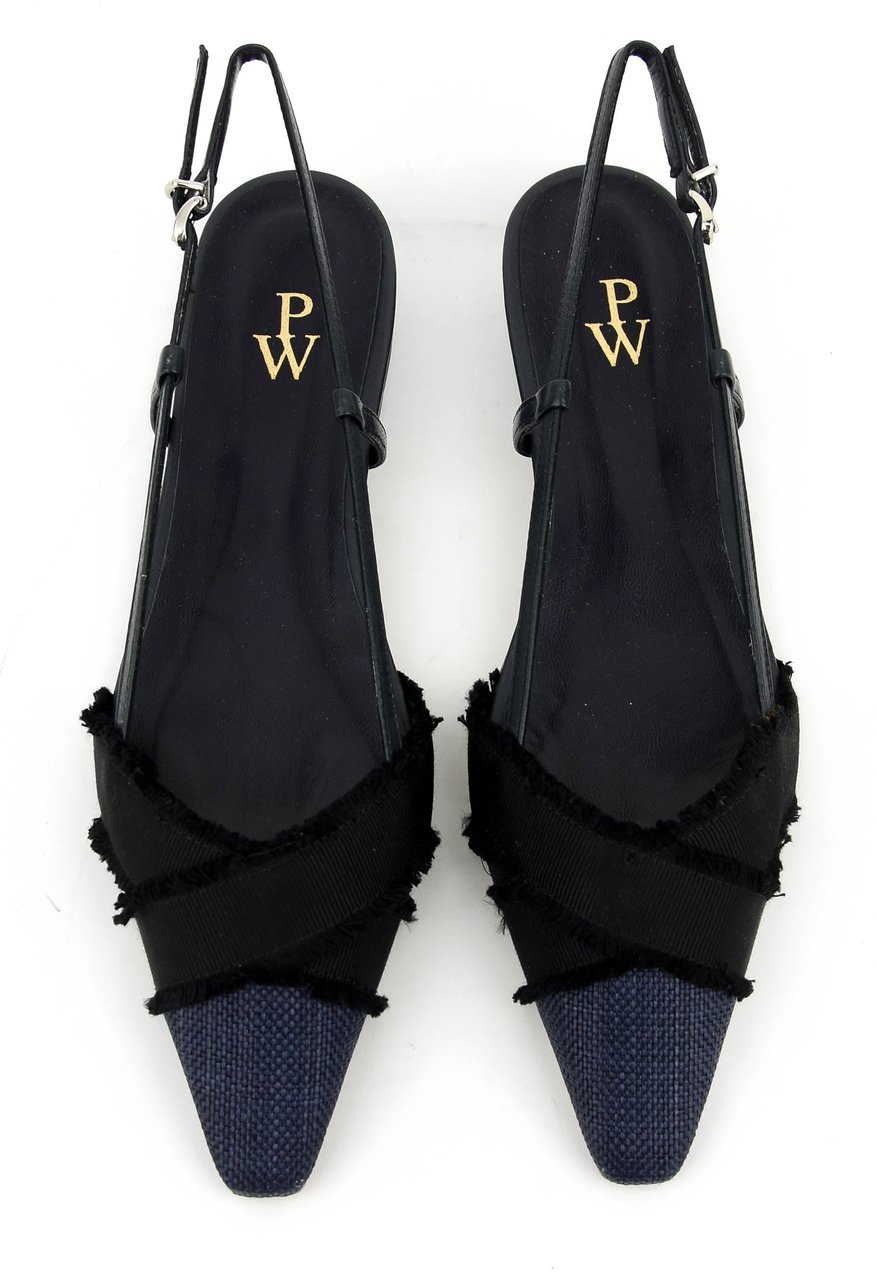 Paul Warmer Iris Flat Sling Ballerina Blue Blauw