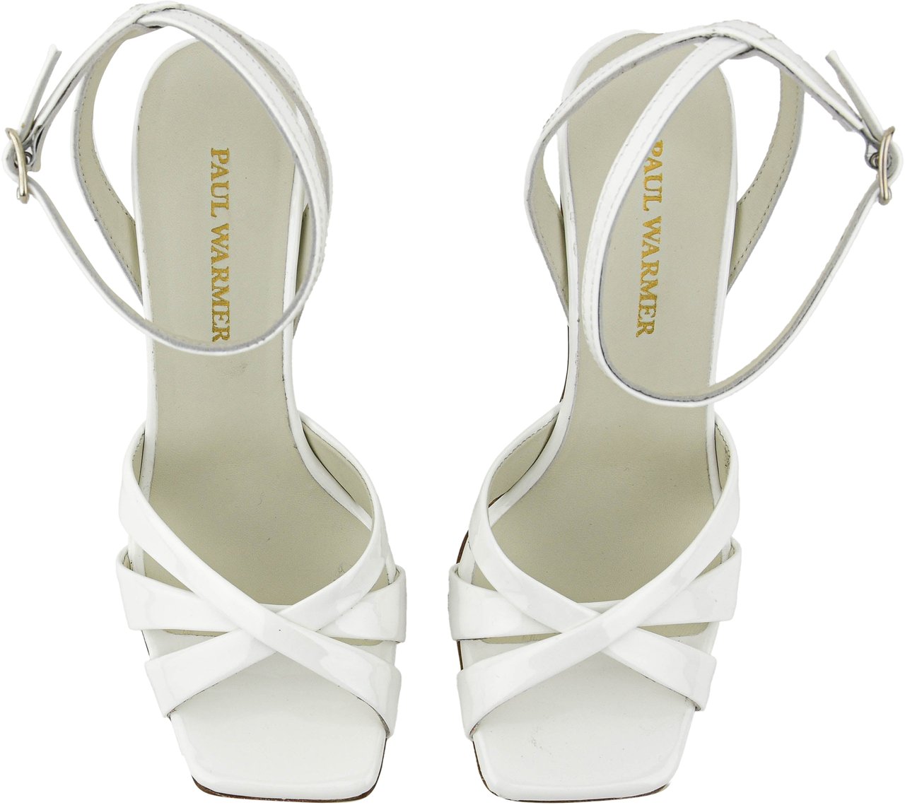 Paul Warmer Anna Sandal White Patent Wit
