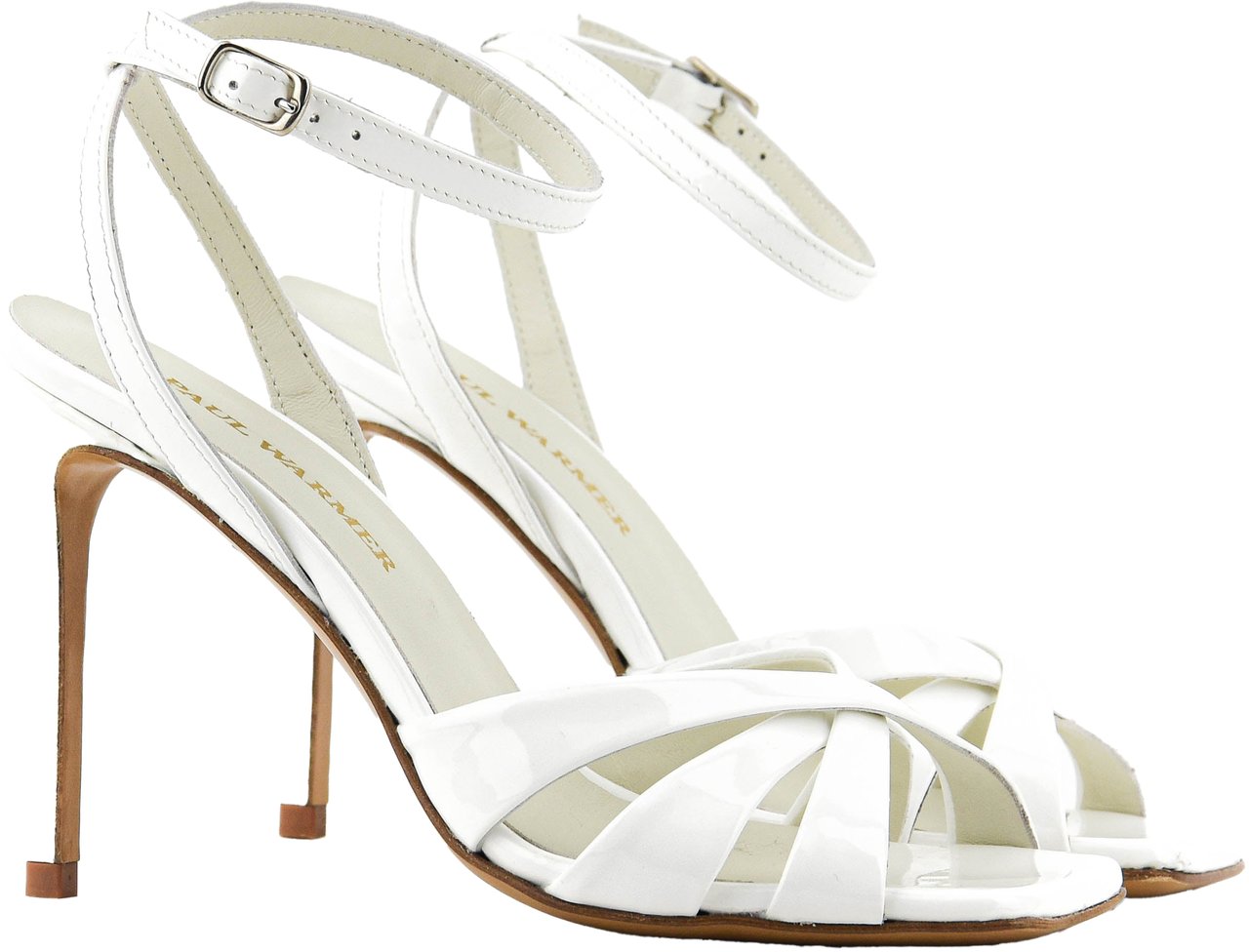 Paul Warmer Anna Sandal White Patent Wit