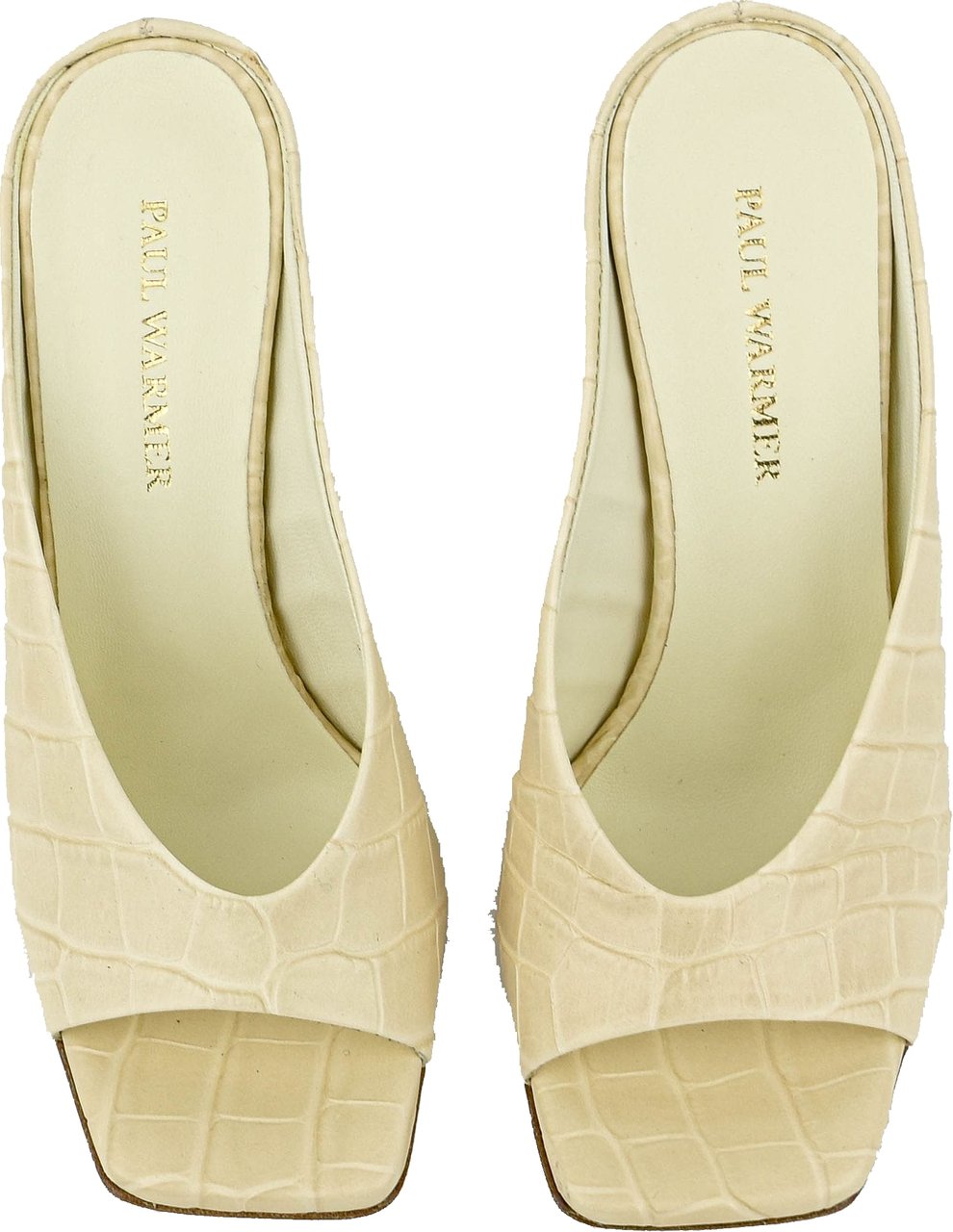 Paul Warmer Paulwarmer Livia Mule Offwhite Croc 95 Wit