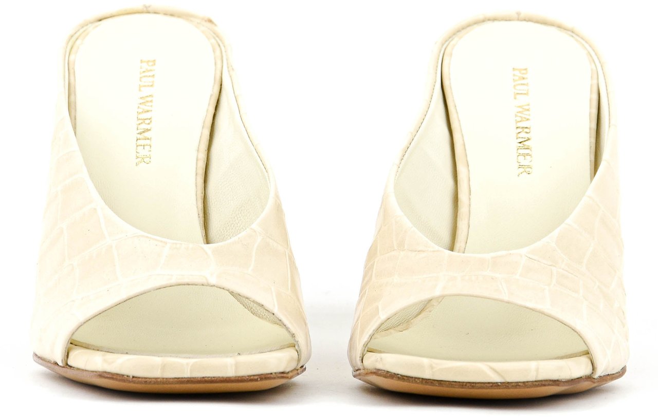 Paul Warmer Paulwarmer Livia Mule Offwhite Croc 95 Wit