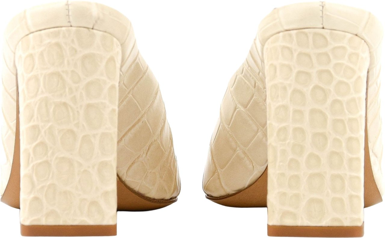 Paul Warmer Paulwarmer Livia Mule Offwhite Croc 95 Wit