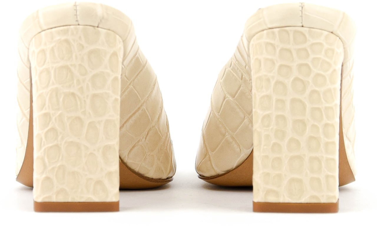 Paul Warmer Paulwarmer Livia Mule Offwhite Croc 95 Wit