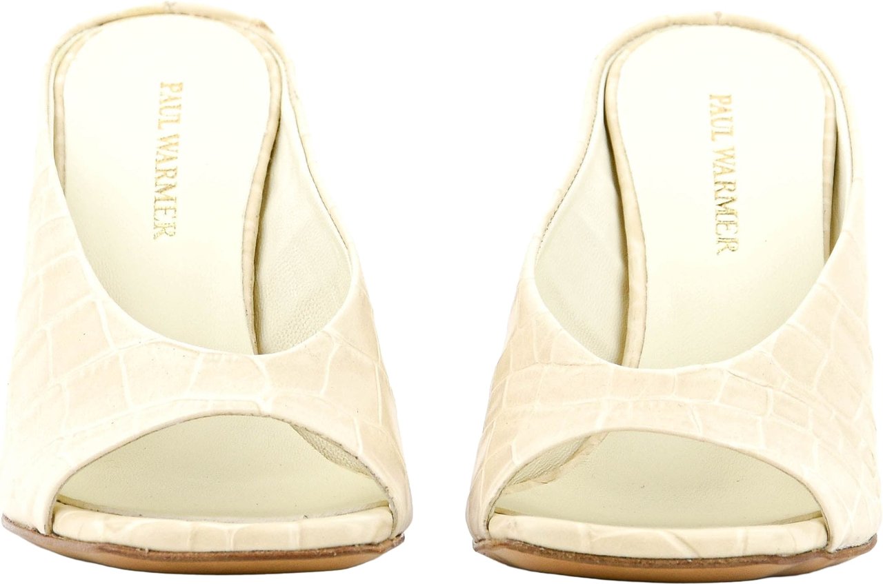 Paul Warmer Paulwarmer Livia Mule Offwhite Croc 95 Wit