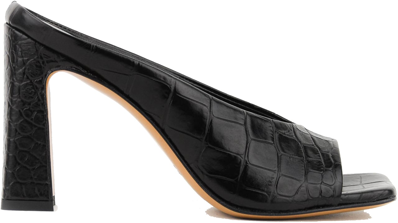 Paul Warmer Paulwarmer Livia Mule Black Croc 95 Zwart