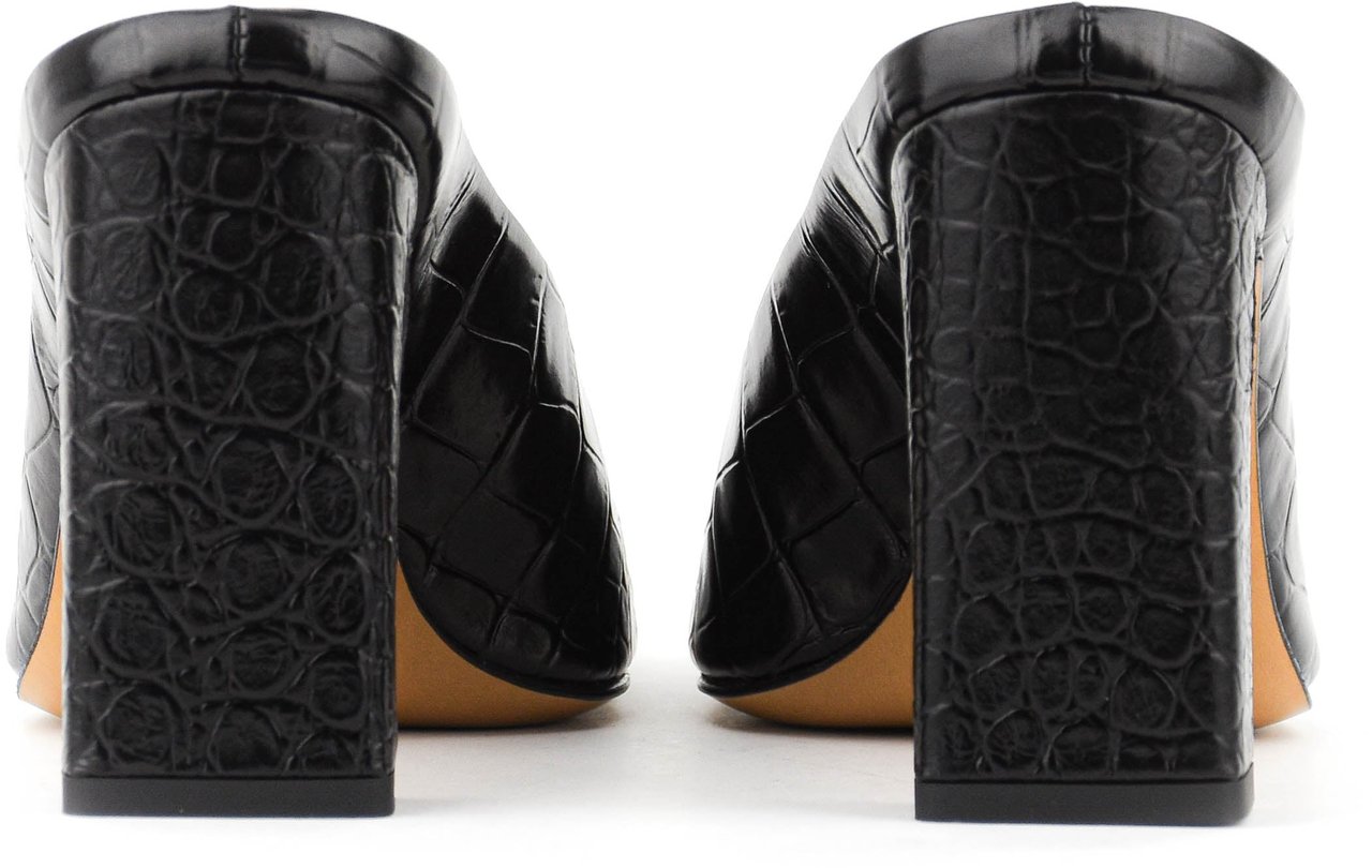 Paul Warmer Paulwarmer Livia Mule Black Croc 95 Zwart