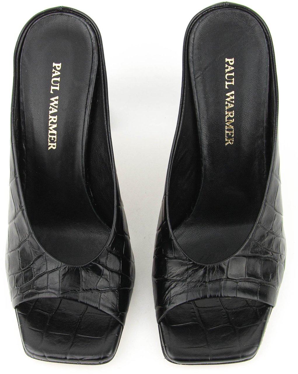 Paul Warmer Paulwarmer Livia Mule Black Croc 95 Zwart