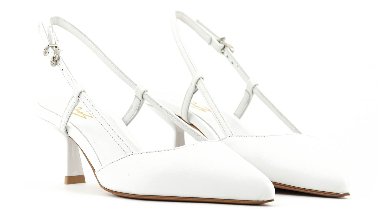 Paul Warmer Shii Pump Slingback 50 Bianco Wit