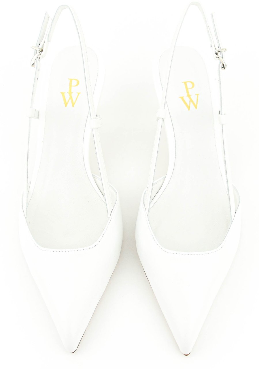 Paul Warmer Shii Pump Slingback 50 Bianco Wit