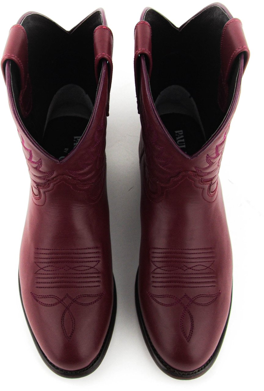Paul Warmer Kansas Boot Western Burgundy Rood