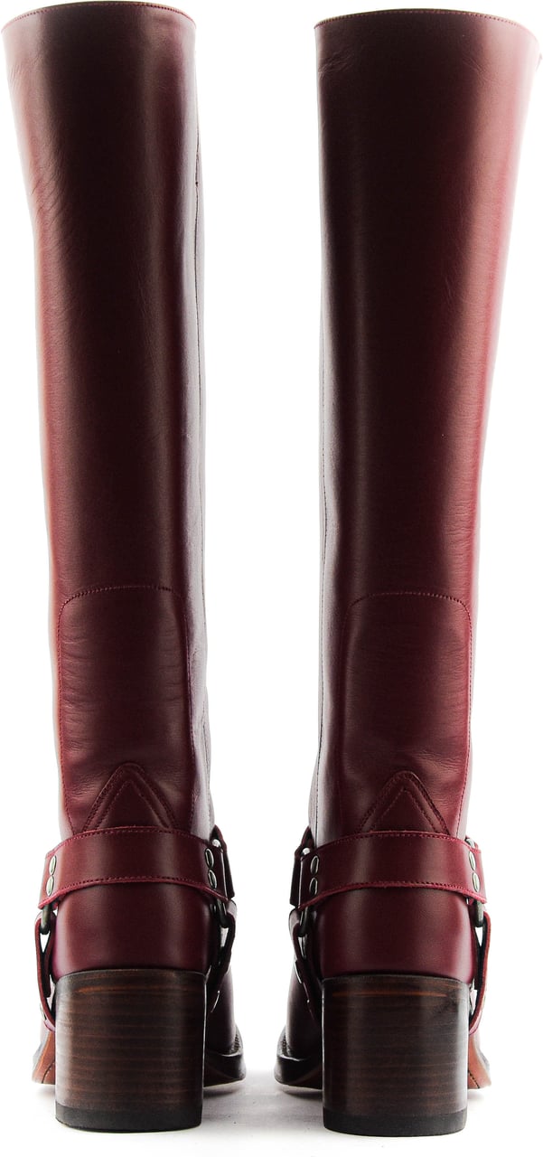 Paul Warmer Iconic Biker Boot Bordo Rood