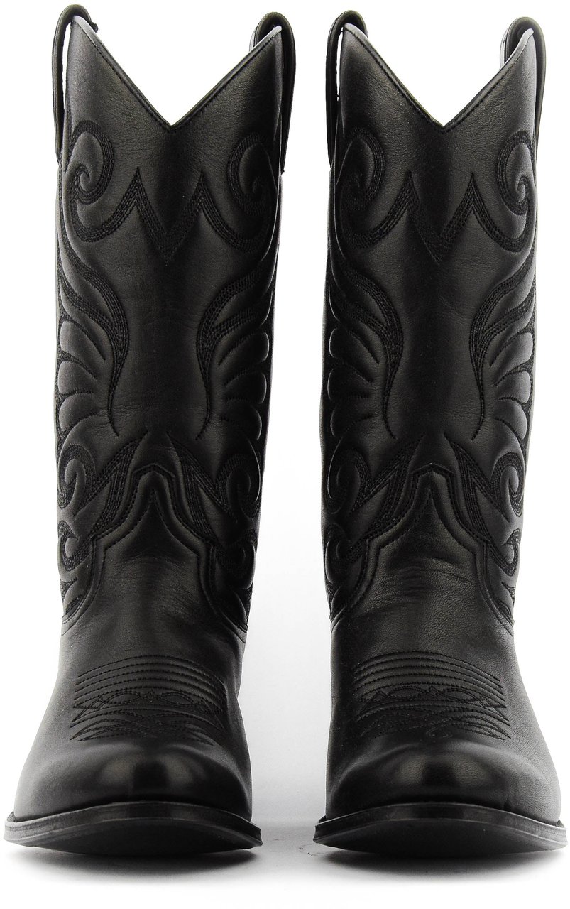 Paul Warmer Bespoke Western Boot Mid Black Zwart