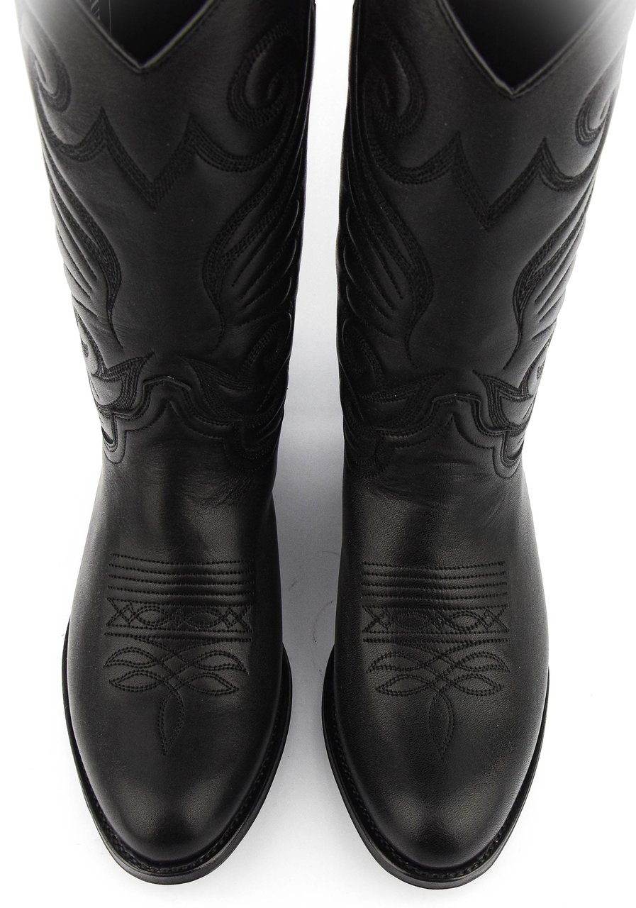 Paul Warmer Bespoke Western Boot Mid Black Zwart