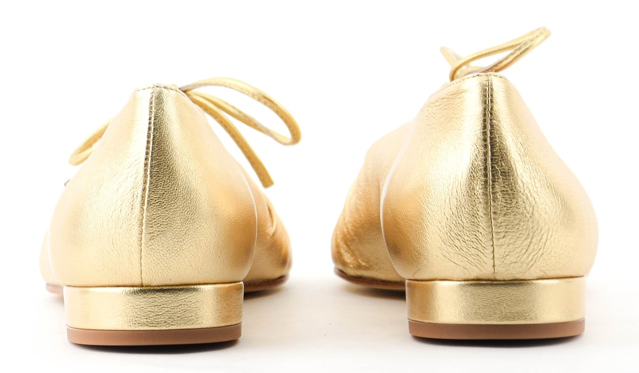 Paul Warmer Elba Drawstring Ballerina Gold Goud