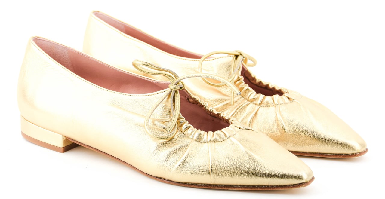 Paul Warmer Elba Drawstring Ballerina Gold Goud
