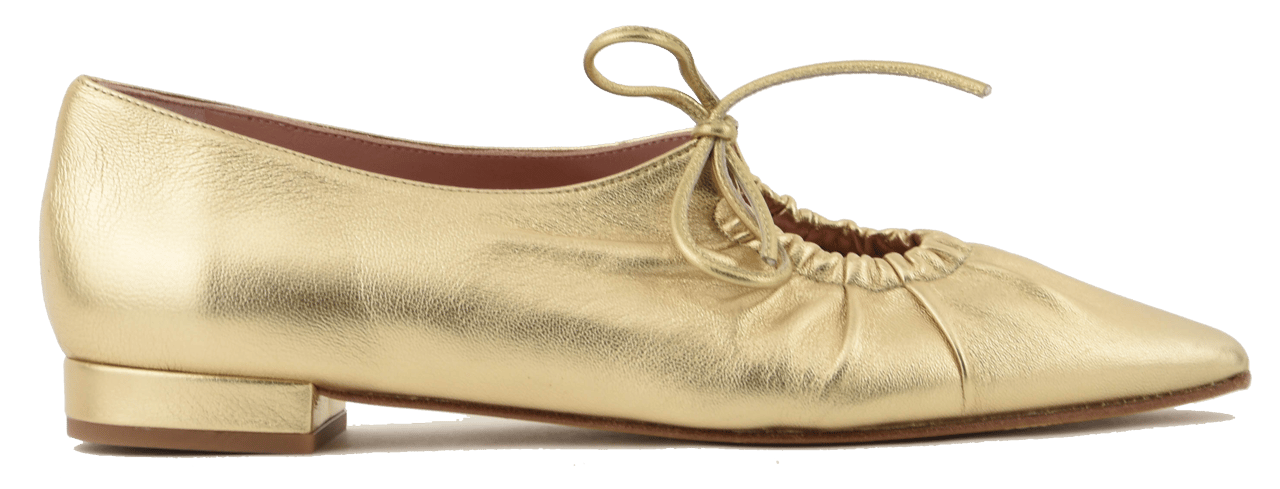 Paul Warmer Elba Drawstring Ballerina Gold Goud