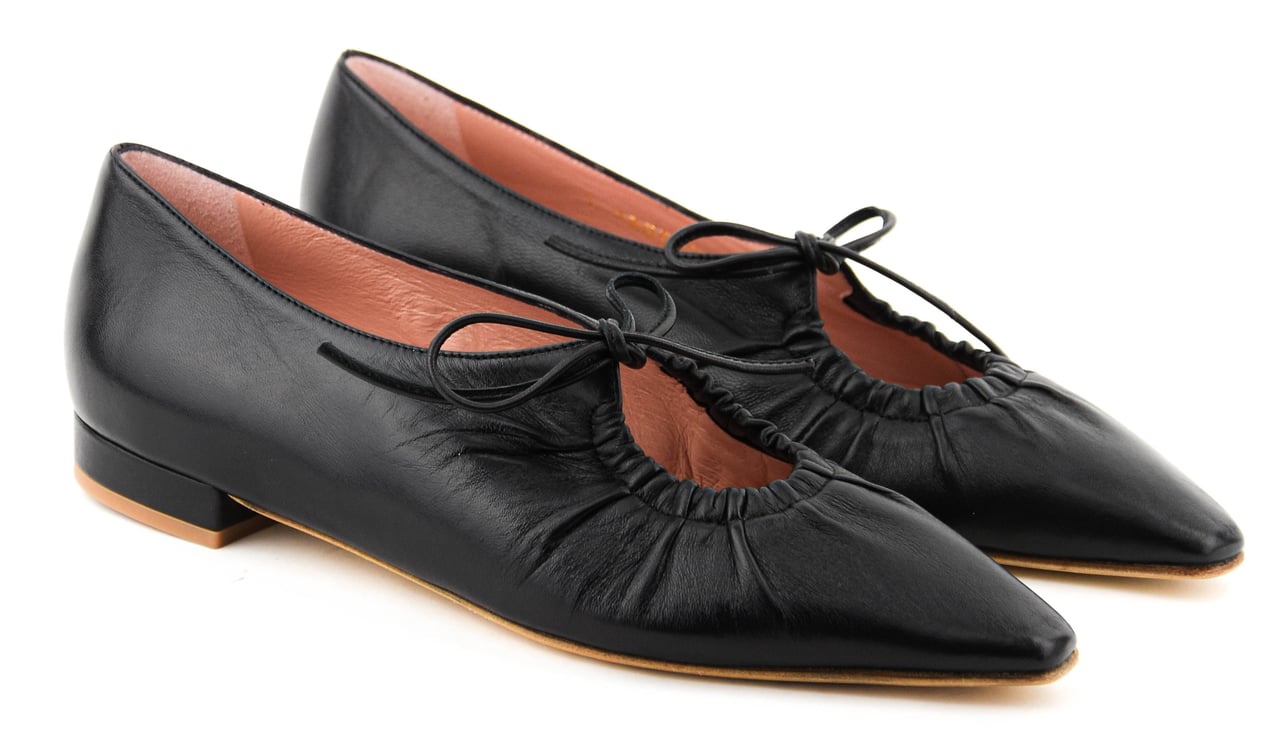 Paul Warmer Elba Drawstring Ballerina Black Zwart