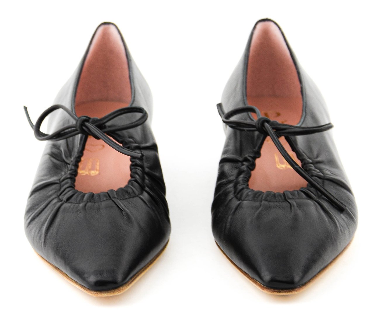 Paul Warmer Elba Drawstring Ballerina Black Zwart