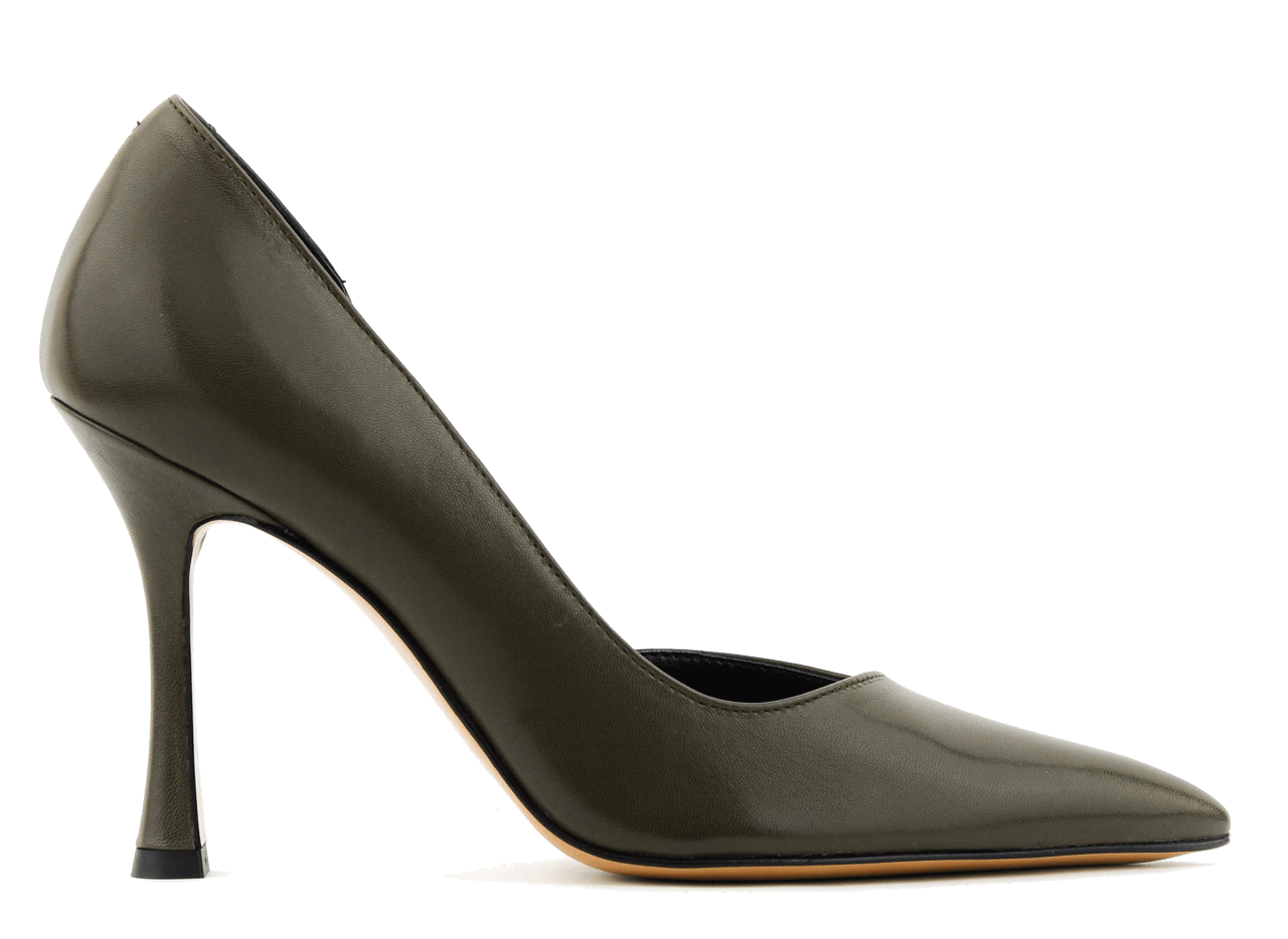 Paul Warmer Paulwarmer D'orsay Pump Green  Leather Groen