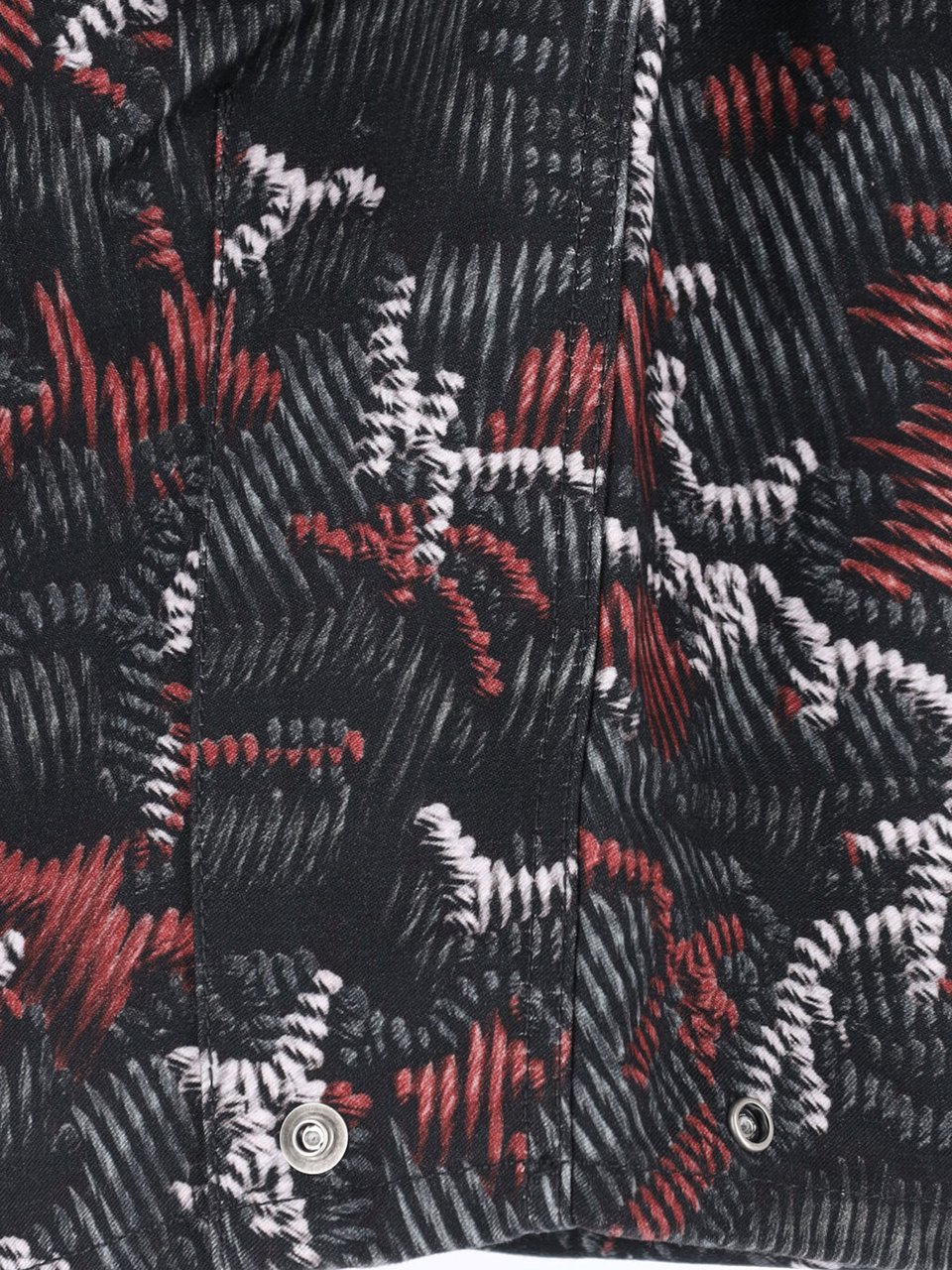 PDF di Domenico Formichetti Black Abstract Pattern Wide-Leg Trousers Zwart