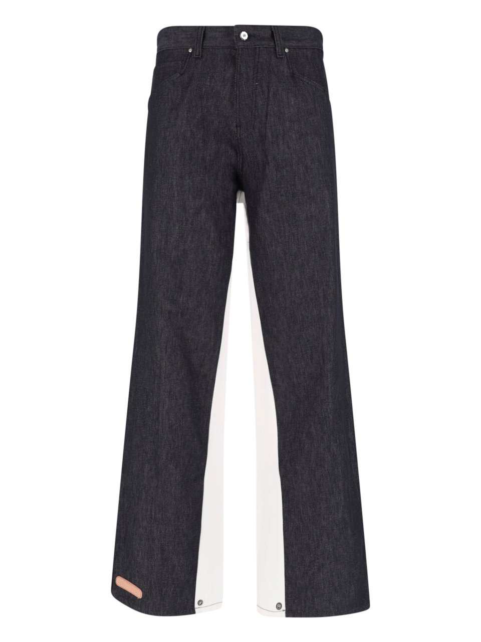 PDF di Domenico Formichetti Black Color-block Wide-Leg Denim Jeans Zwart
