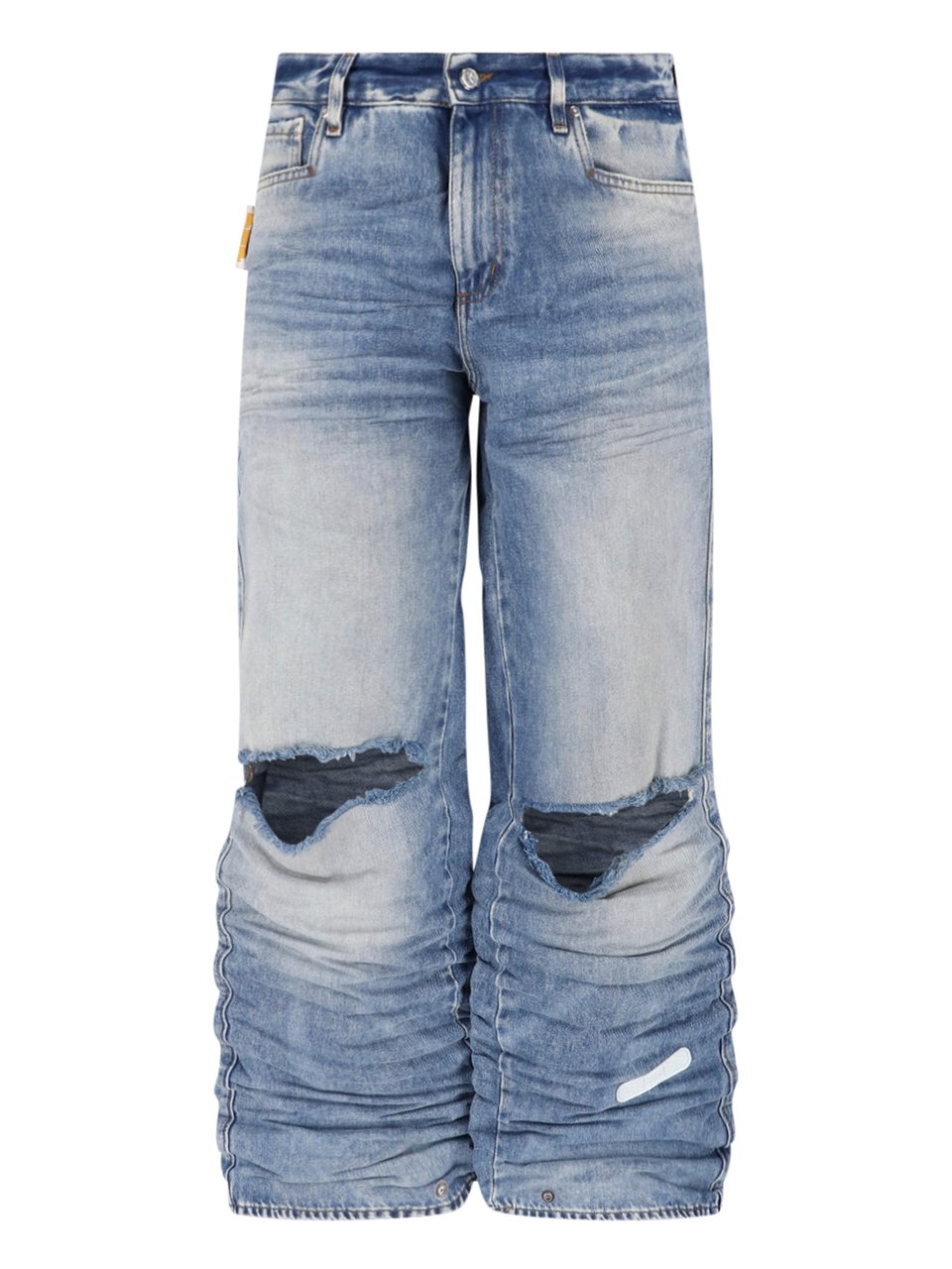 PDF di Domenico Formichetti Blue Rich Kid Vintage Wide-Leg Jeans Blauw