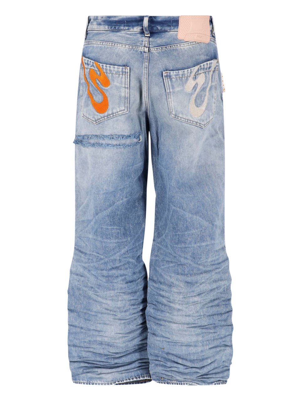 PDF di Domenico Formichetti Blue Rich Kid Vintage Wide-Leg Jeans Blauw