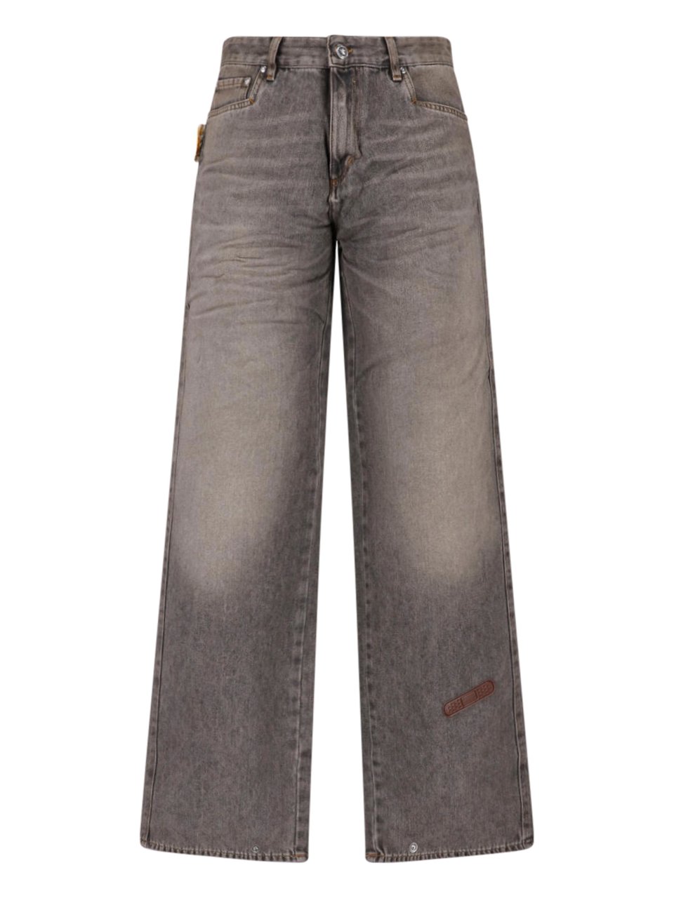 PDF di Domenico Formichetti Gray Rich Kid Wide-Leg Jeans Grijs