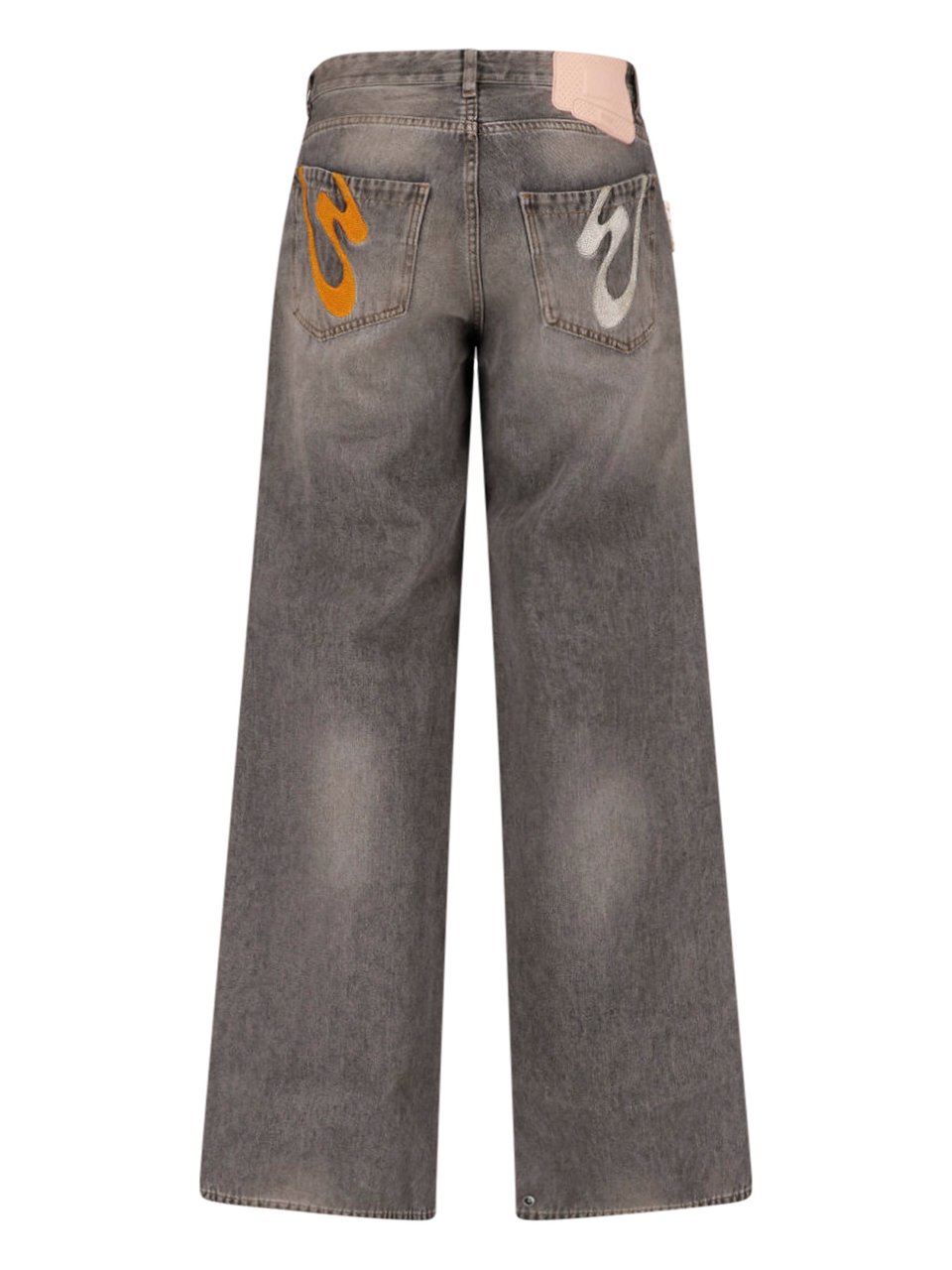 PDF di Domenico Formichetti Gray Rich Kid Wide-Leg Jeans Grijs