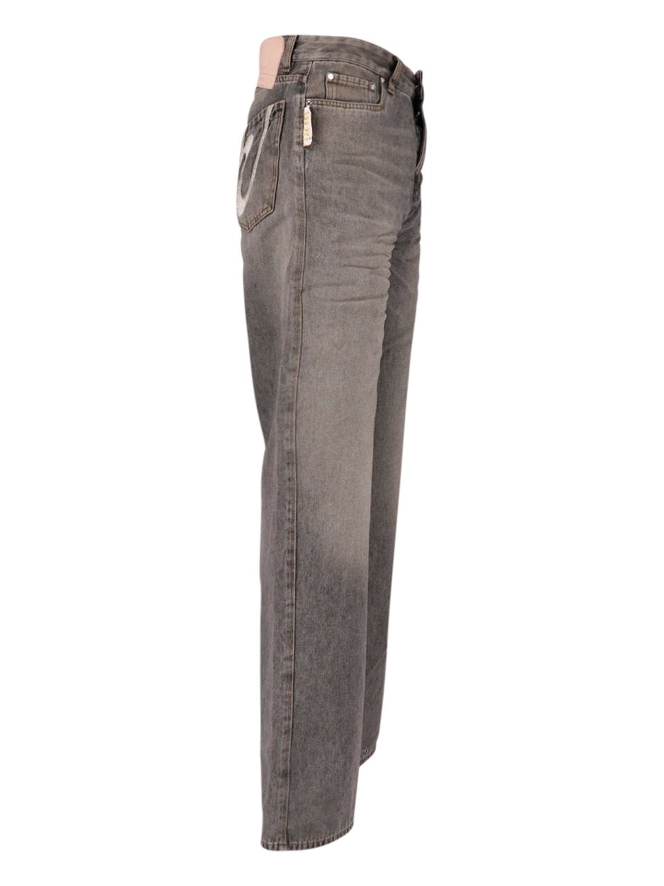 PDF di Domenico Formichetti Gray Rich Kid Wide-Leg Jeans Grijs