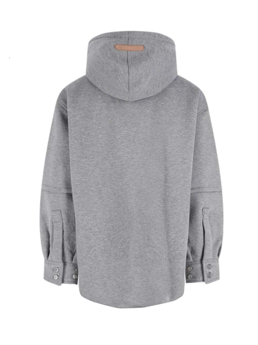 PDF di Domenico Formichetti Logo Hooded Cardigan – Grey Grijs