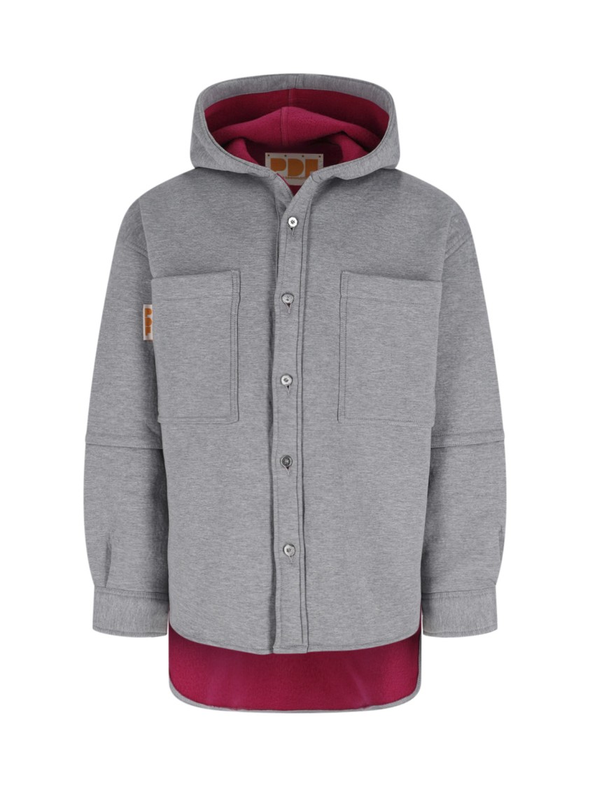 PDF di Domenico Formichetti Logo Hooded Cardigan – Grey Grijs