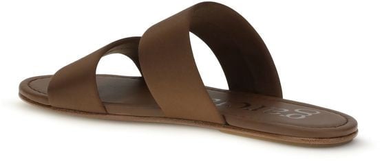 Pedro Garcia Pedro García Brown Silk Flat Sandals Bruin