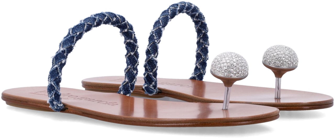 Pedro Garcia Pipa Sandals Denim/Crystal Blauw