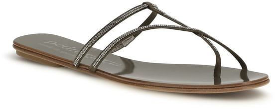 Pedro Garcia Pedro García Brown Calf Leather Bos Taurus Flat Sandals Bruin