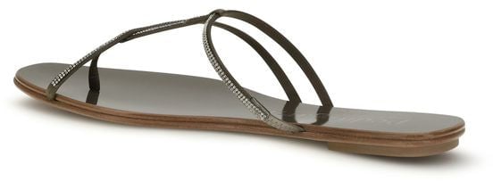 Pedro Garcia Pedro García Brown Calf Leather Bos Taurus Flat Sandals Bruin