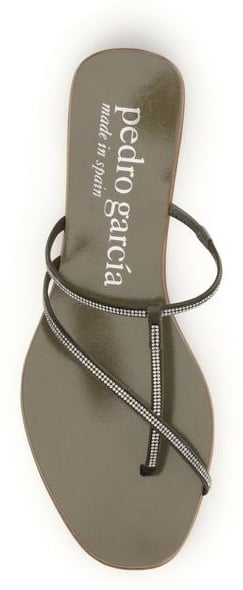 Pedro Garcia Pedro García Brown Calf Leather Bos Taurus Flat Sandals Bruin