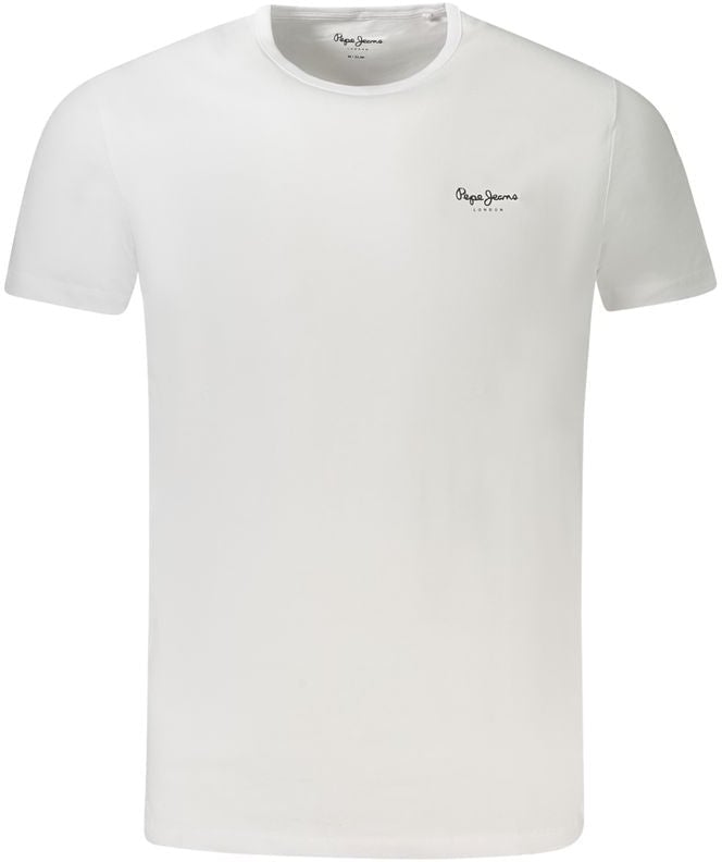 Pepe Jeans Bianco Cotton Men's T-Shirt Wit