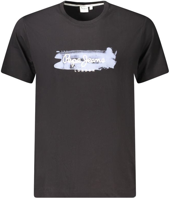 Pepe Jeans Black Cotton Men's T-Shirt Zwart