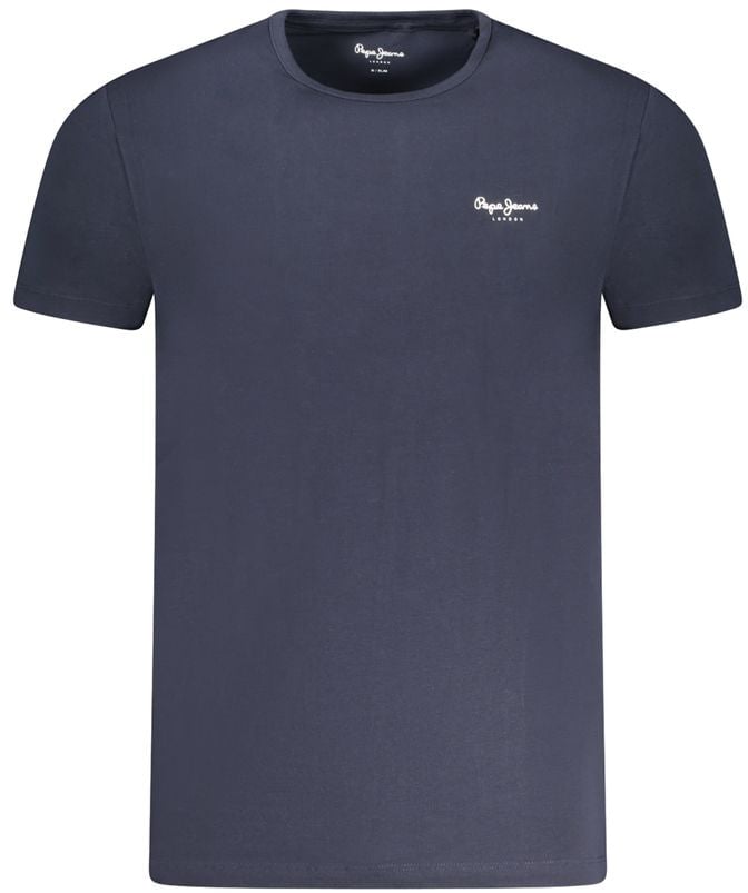 Pepe Jeans Blu Cotton Men T-Shirt Blauw