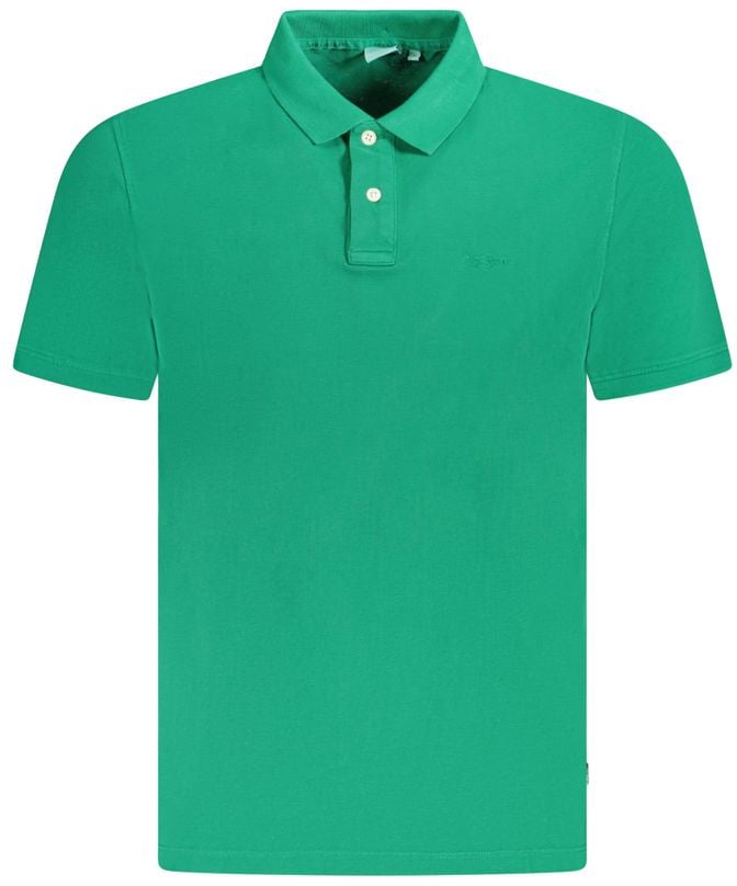 Pepe Jeans Verde Cotton Men Polo Groen