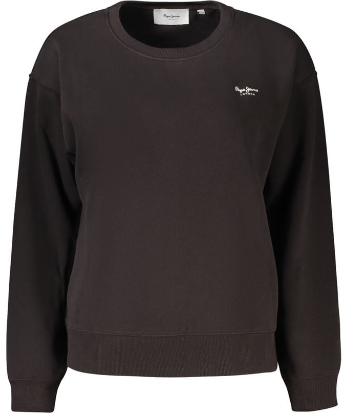 Pepe Jeans Black Polyester Women Sweatshirt Zwart
