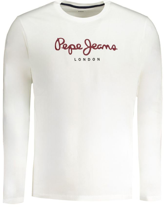 Pepe Jeans Pepe Jeans Bianco Cotton Men T-Shirt Wit