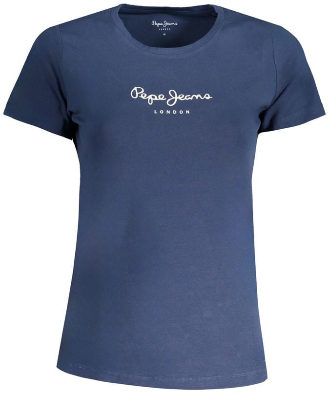 Pepe Jeans Pepe Jeans Blue Cotton Women's T-Shirt Blauw
