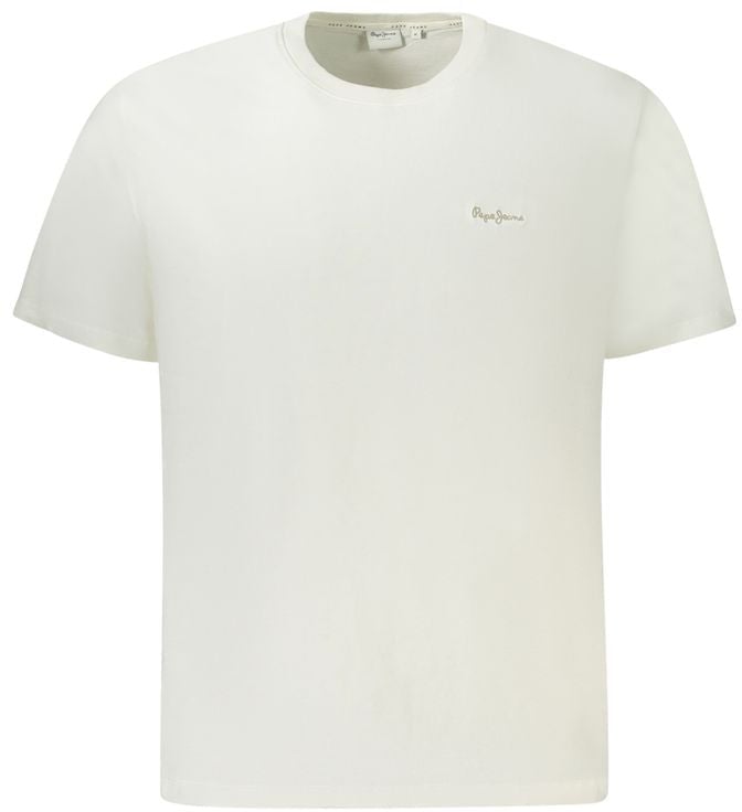 Pepe Jeans Bianco Cotton Men T-Shirt Wit
