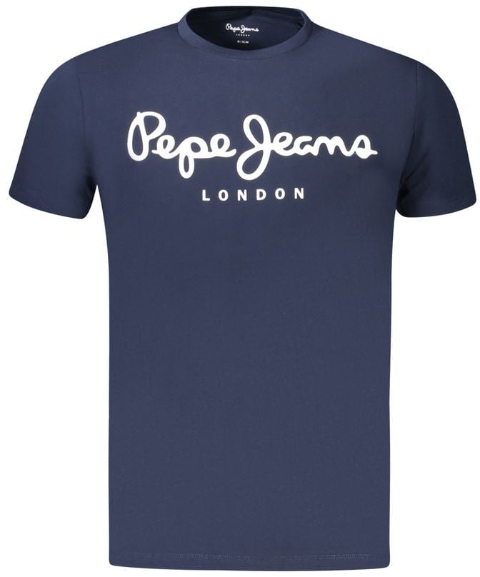 Pepe Jeans Blue Cotton Men T-Shirt Wit