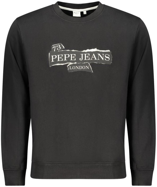 Pepe Jeans Nero Cotton Men's Sweatshirt Zwart