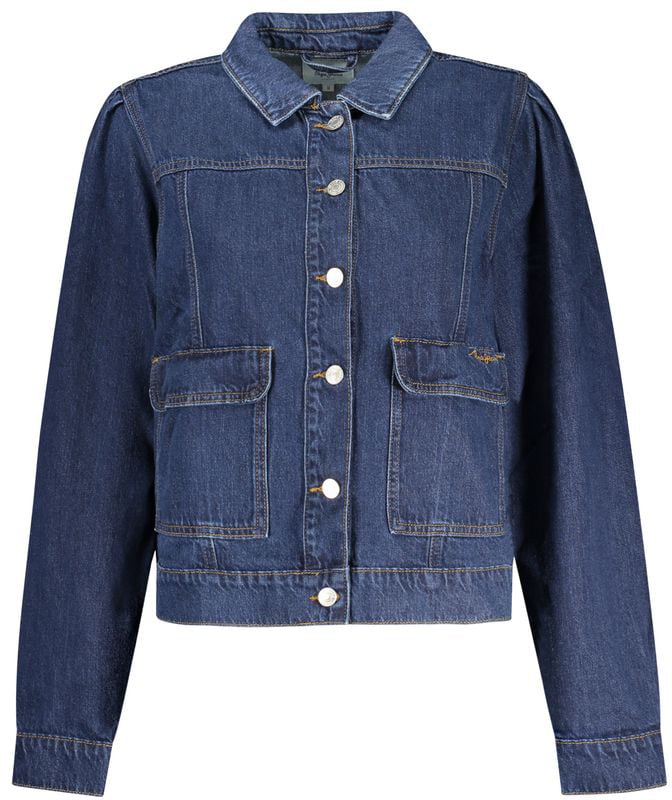 Pepe Jeans Blu Cotton Women Jacket Blauw